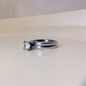 Stainless Steel Cubic Zirconia Ring